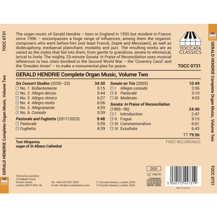 Hendrie: Complete Organ Music Vol. 2 - slide-1