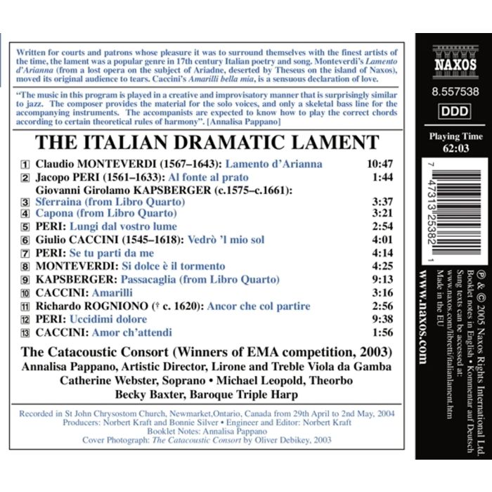 THE ITALIAN DRAMATIC LAMENT - slide-1
