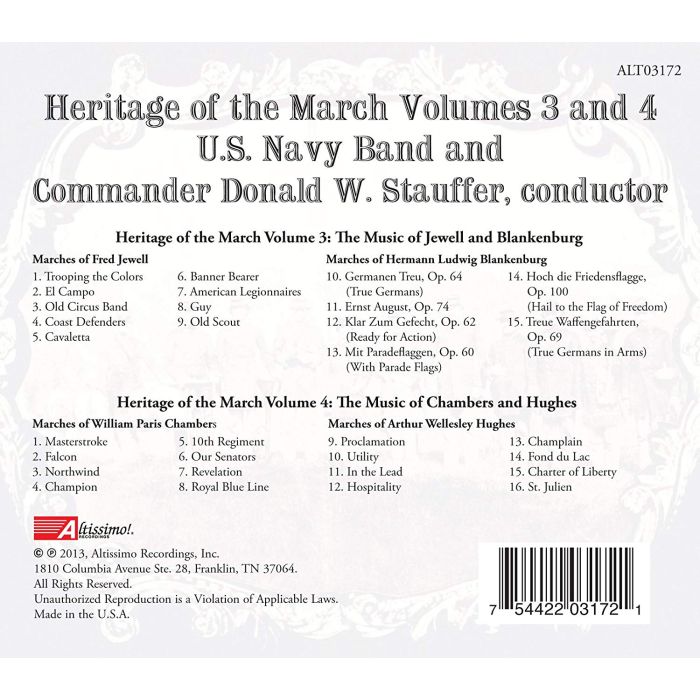 Heritage of the March Vol. 3 & 4 - Music of Jewell & Blankenburg, Chambers & Hughes - slide-1
