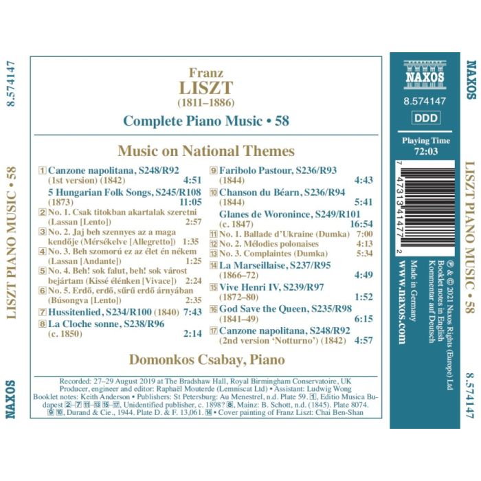 Liszt: Complete Piano Music Vol. 58 - slide-1
