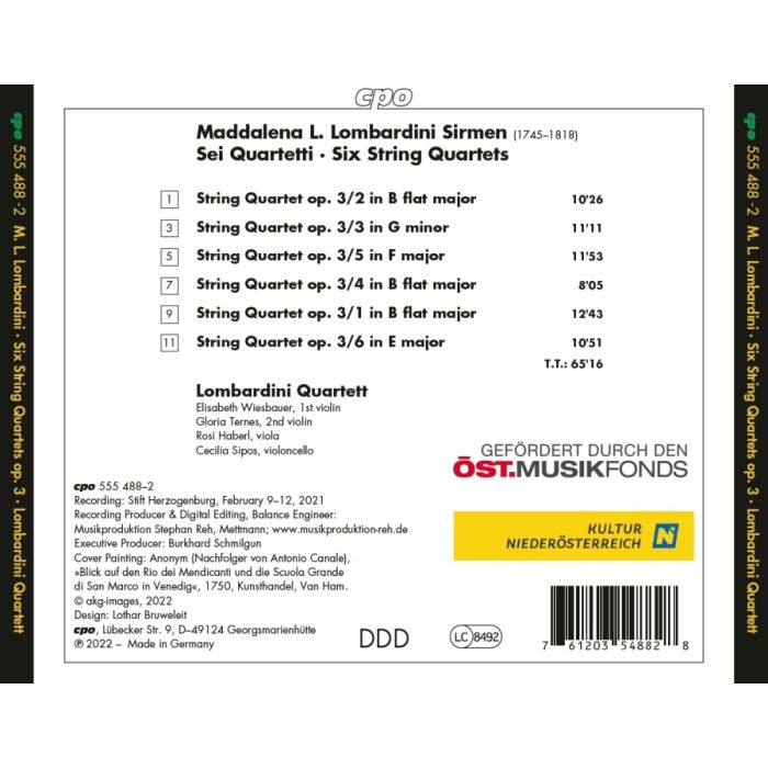 Lombardini Sirmen: Six String Quartets - slide-1