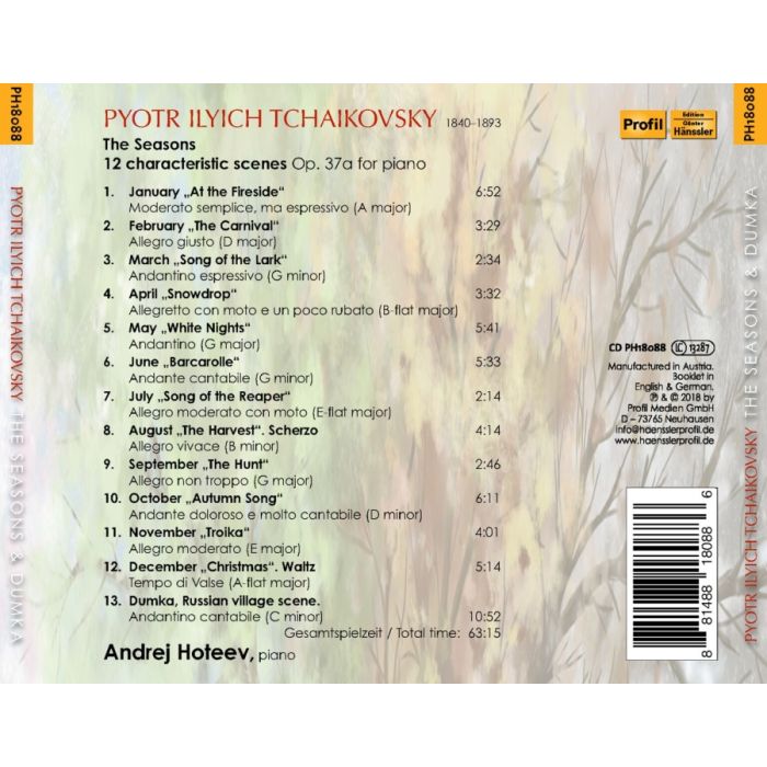 Tchaikovsky: The Seasons & Dumka - slide-1