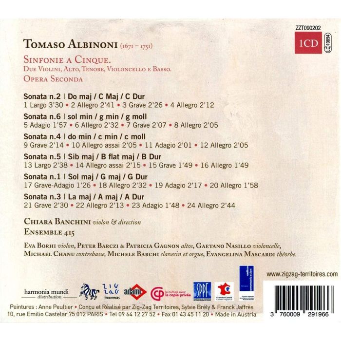 Albinoni: Sinfonie a Cinque op. 2 - slide-1