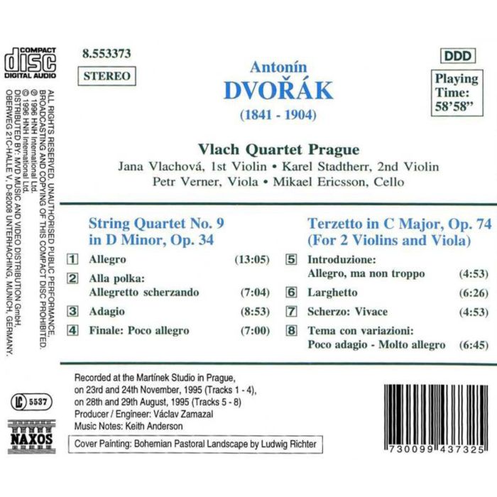 DVORAK: String Quartets vol. 3 - slide-1
