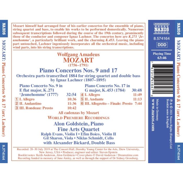 Mozart: Piano Concertos Nos. 9 & 17, Arr. Ignaz Lachner - slide-1