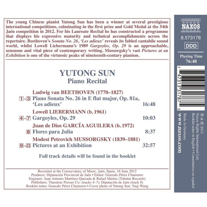 Yutong Sun: Piano Recital - Beethoven, Liebermann, Mussorgsky - slide-1