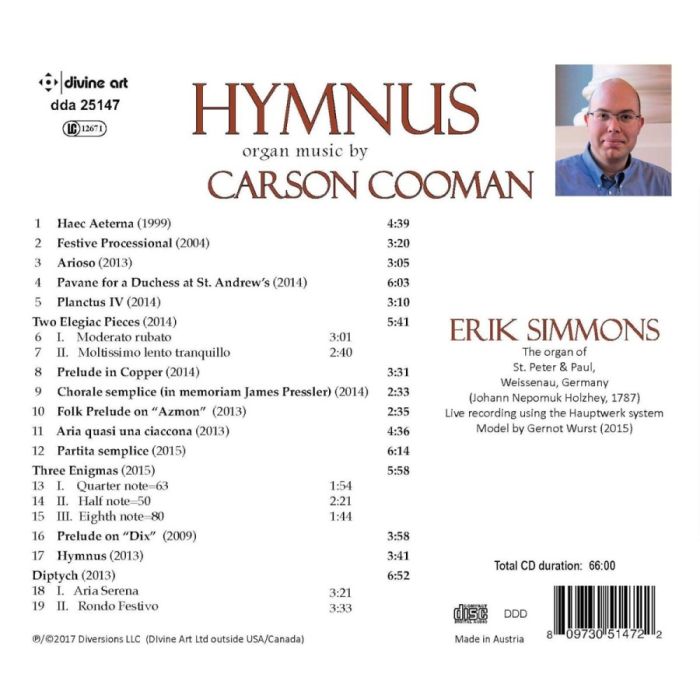 Hymnus - organ music by Carson Cooman - slide-1
