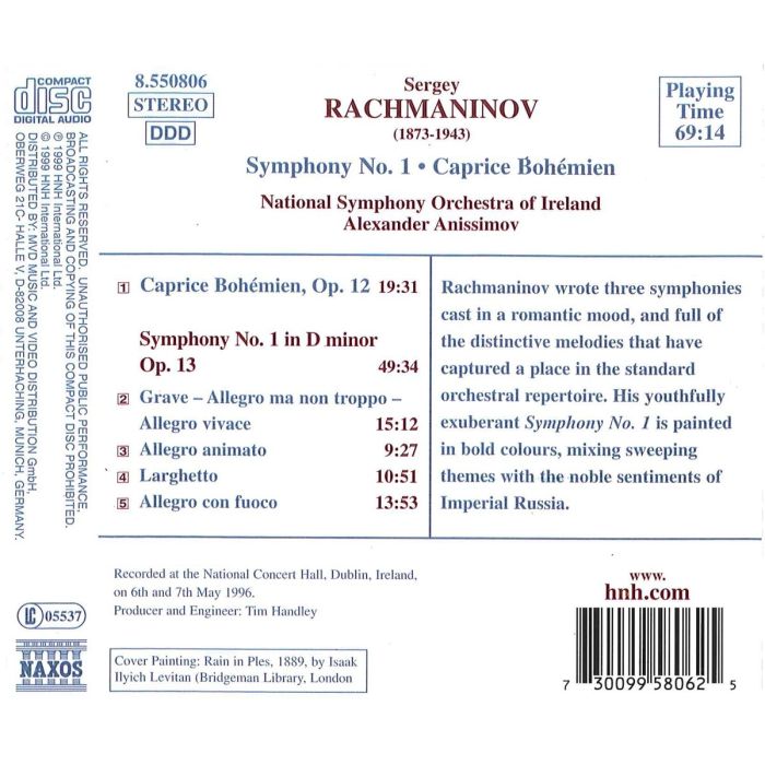 RACHMANINOV: Symphony no. 1 - slide-1