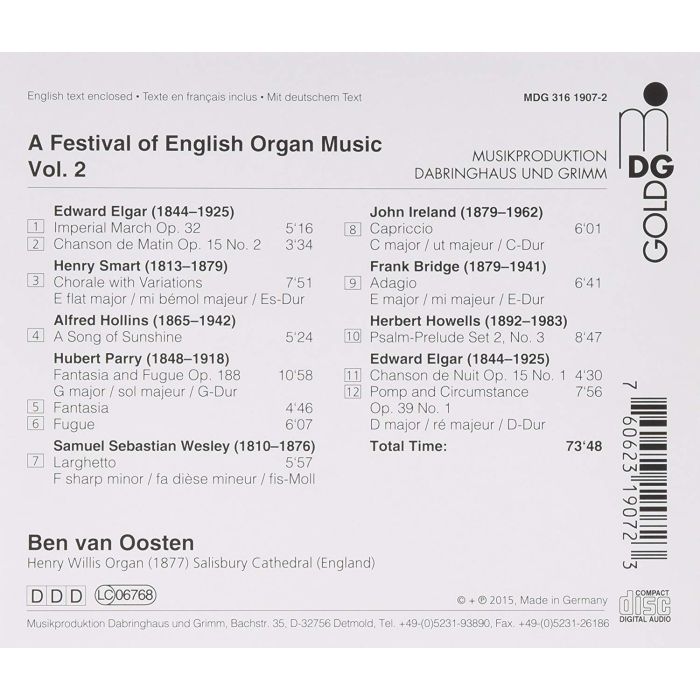 Festival of English Organ Music Vol. 2 - slide-1