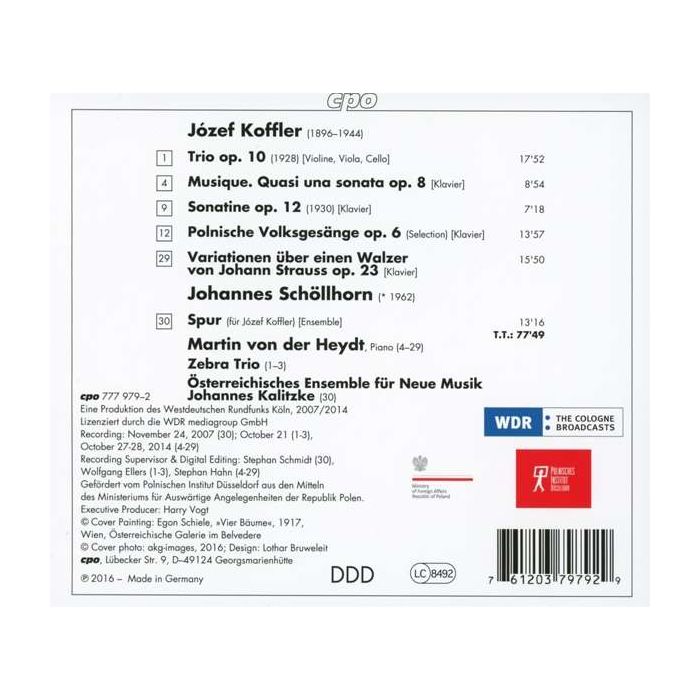 Koffler: Piano Works Piano Trio Schöllhorn: Spur - slide-1