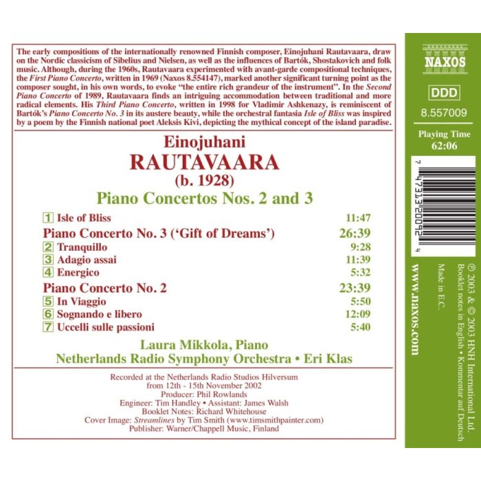 RAUTAVAARA: Piano Concertos Nos. 2 and 3; Isle of Bliss - slide-1