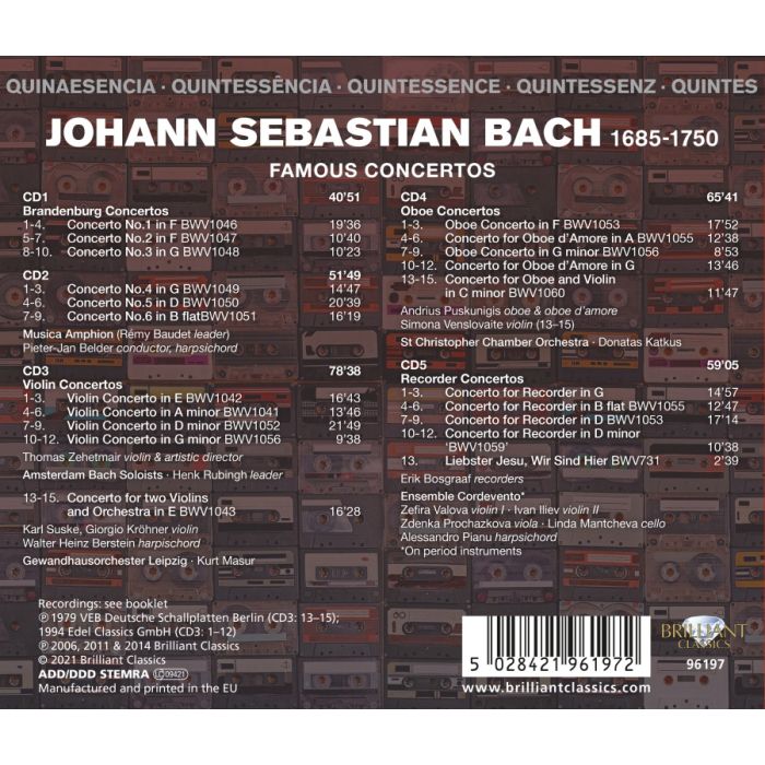 Quintessence Bach: Famous Concertos - slide-1