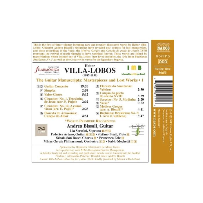 Villa-Lobos: Guitar Manuscripts 1 - Guitar Concerto, Valse-Choro, ... - slide-1