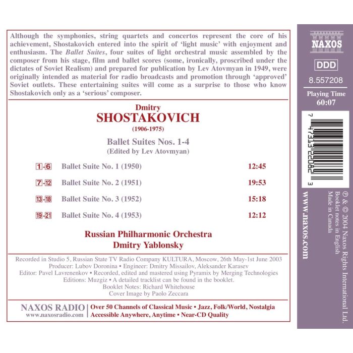SHOSTAKOVICH: Ballet Suites Nos. 1-4 - slide-1