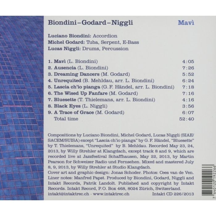 Niggli/ Godard/ Biondini: Mavì - slide-1