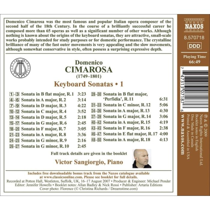 Cimarosa, Domenico : Keyboard Sonatas Vol. 1 - slide-1