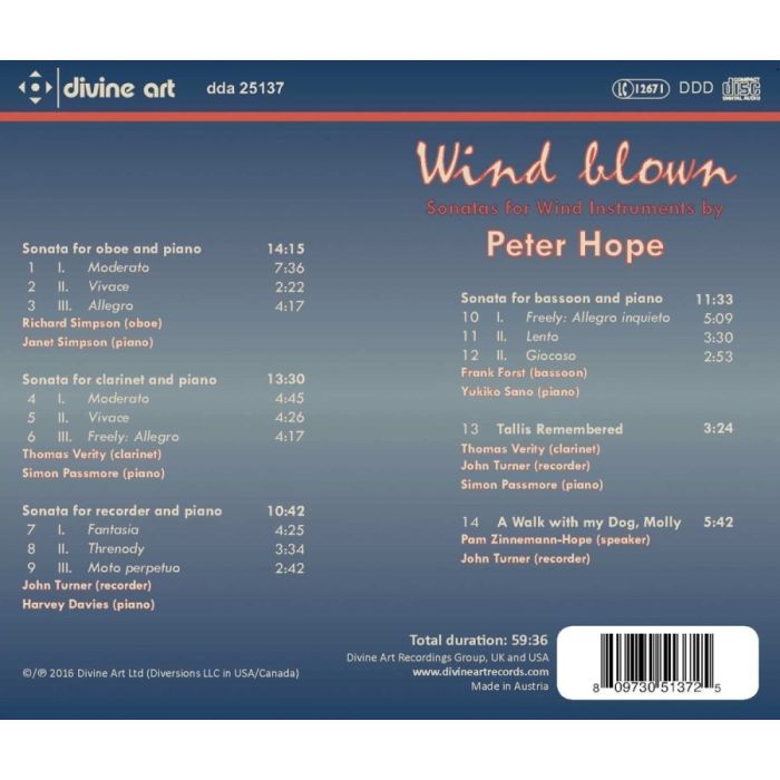 Wind blown - Sonatas for Wind Instruments by Peter Hope - slide-1
