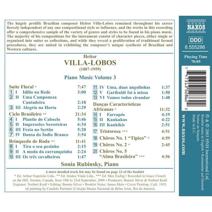 VILLA-LOBOS: Piano music vol. 3 - slide-1