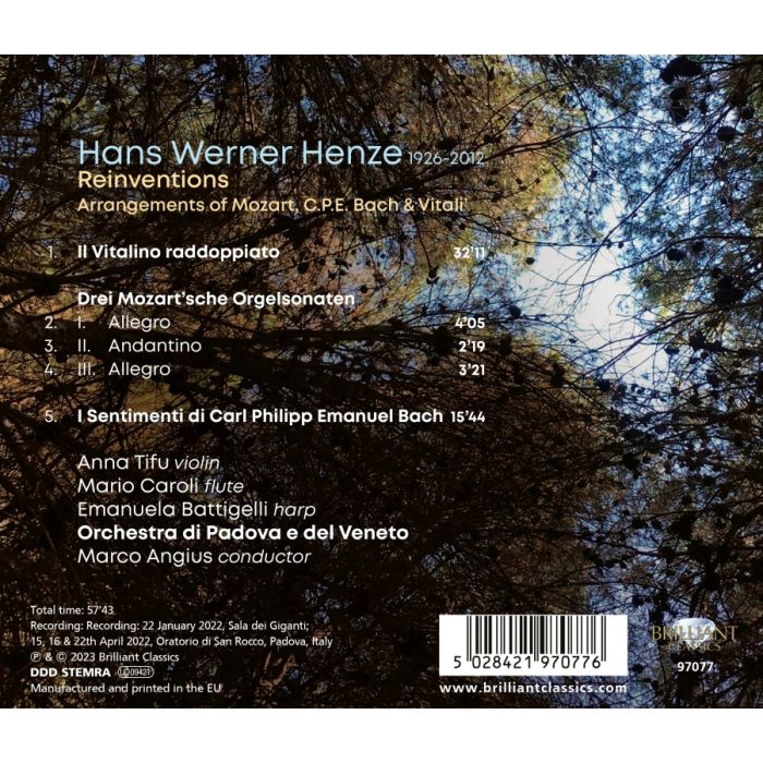 Henze: Reinventions - Arrangements of Mozart, C.P.E. Bach & Vitali - slide-1