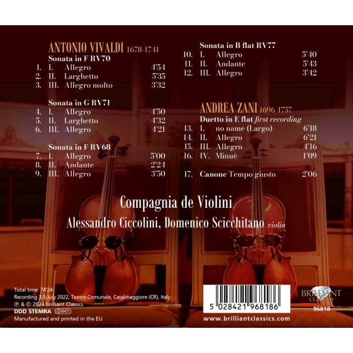 Vivaldi: Sonatas for 2 Violins - slide-1