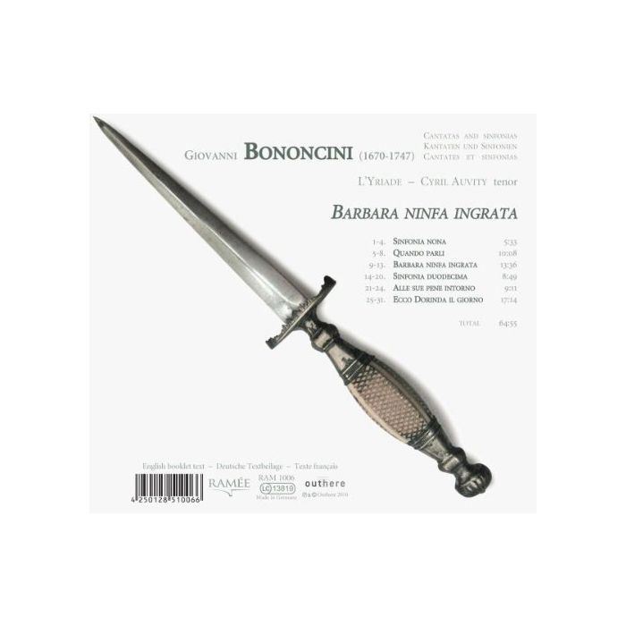 Bononcini: Barbara ninfa ingrata - kantaty na tenor i instrumenty - slide-1