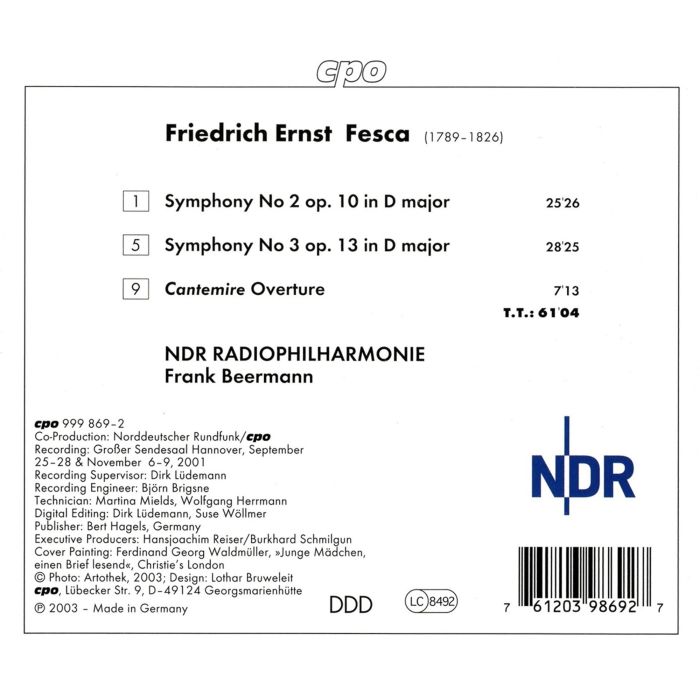FESCA: Symphonies nos. 2 & 3 - slide-1