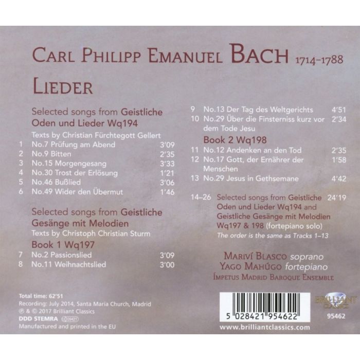 C.P.E. Bach: Lieder - slide-1