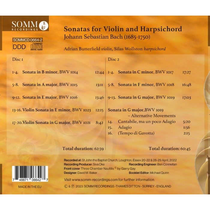 Bach: Sonatas for Violin and Harpsichord - slide-1