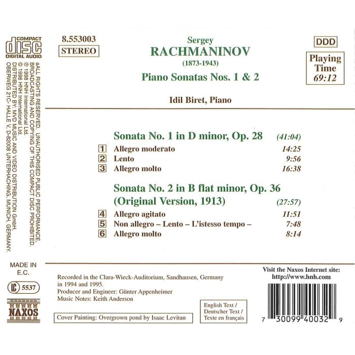RACHMANINOV: Piano Sonatas - slide-1