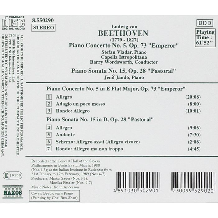 Beethoven: Piano Concerto No. 5; Piano Sonata No. 15 - slide-1