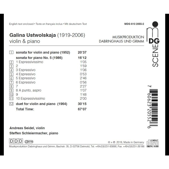Ustvolskaja: Violin & Piano - slide-1