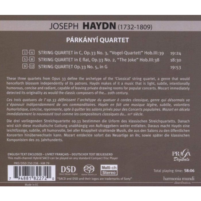 HAYDN Joseph - String Quartets Op. 33  Nos. 2, 3 & 5 - slide-1