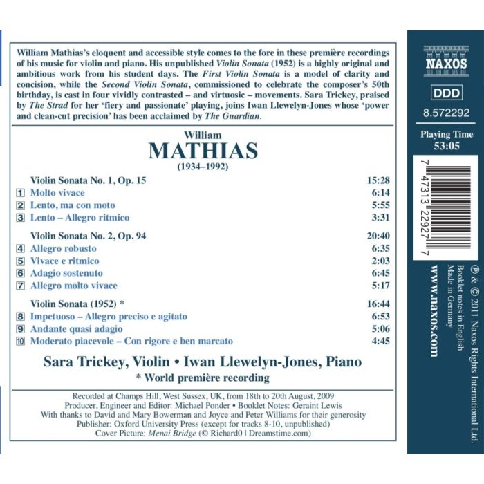 Mathias: Violin Sonatas - slide-1