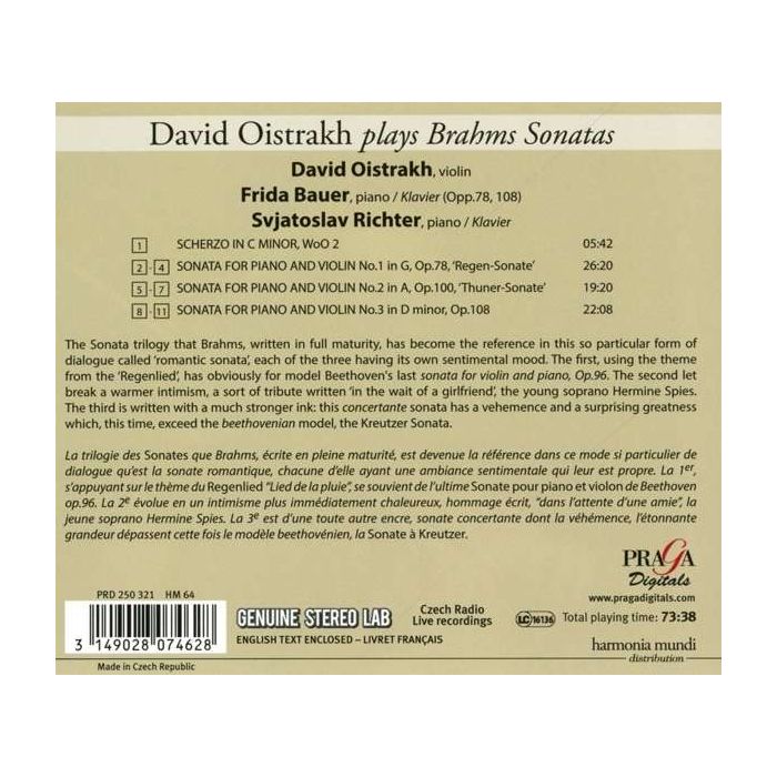 Brahms: Violin Sonatas Nos. 1 - 3 - slide-1