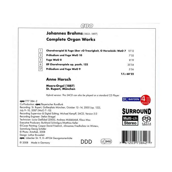 Brahms:  Complete Organ Works SACD - slide-1