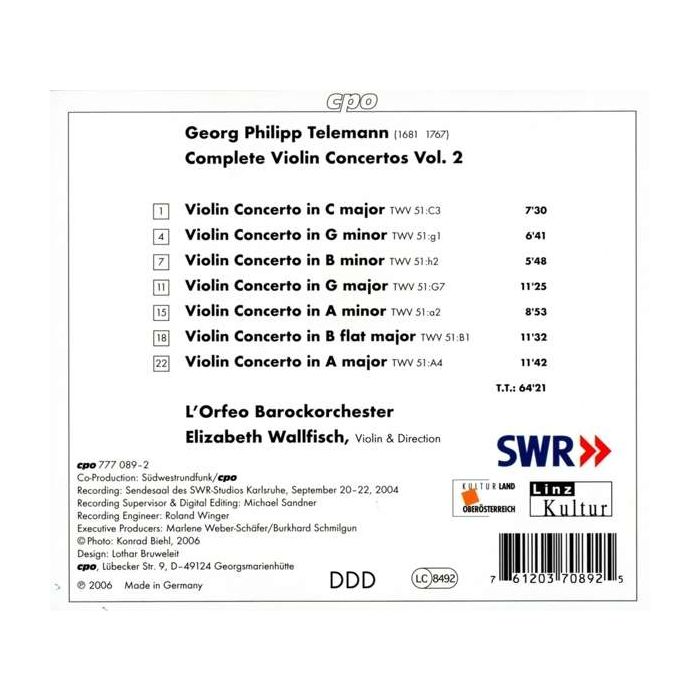 Telemann: Complete Violin Concertos Vol. 2 - slide-1