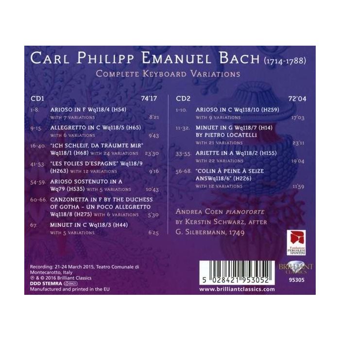 C.P.E. Bach: Complete Keyboard Variations - slide-1