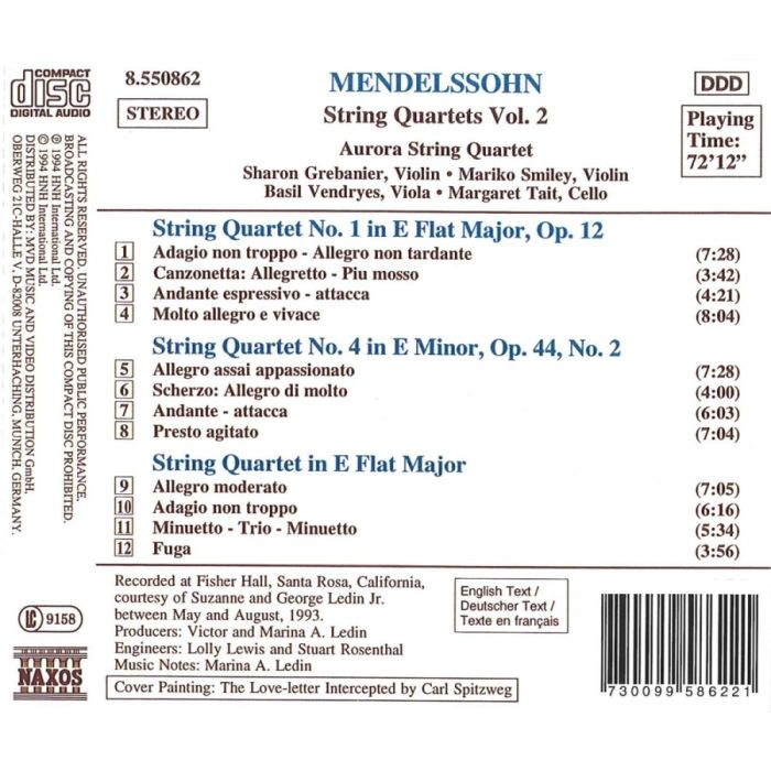 String Quartets Nos. 1 and 4 / Quartet in E-Flat Major - slide-1