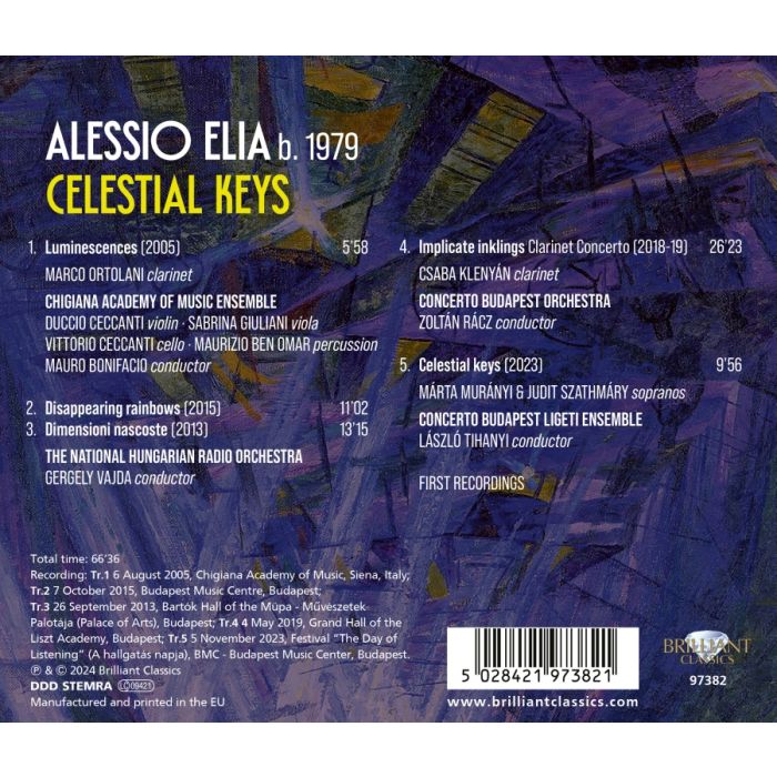 Elia: Celestial Keys, Orchestral Works - slide-1