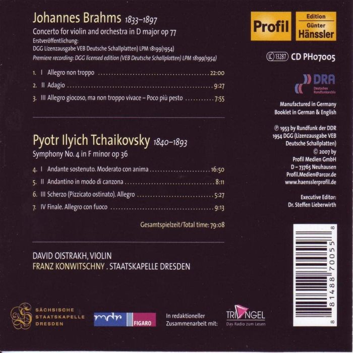 BRAHMS / TCHAIKOVSKY: Violin concertos - slide-1