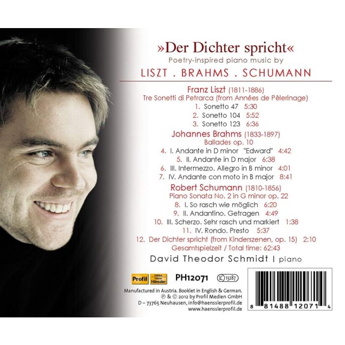 Der Dichter spricht - Liszt, Brahms, Schumann, utwory inspirowane poezją - slide-1