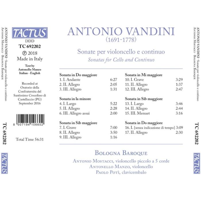 Vandini: Cello Sonatas - slide-1