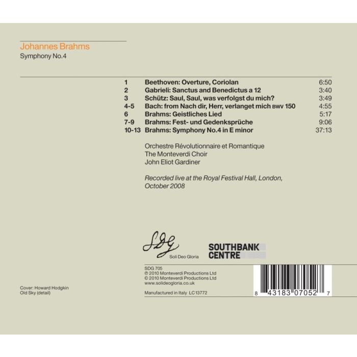 Brahms: Symphony no. 4 + Bach, Beethoven, Gabrieli, Schütz - slide-1