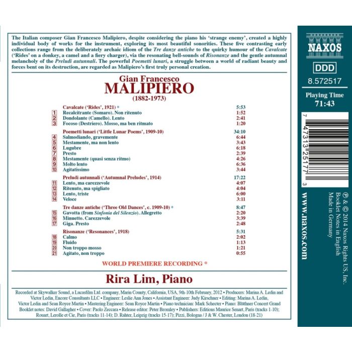 Malipiero: Piano Works (1909-1921) - slide-1