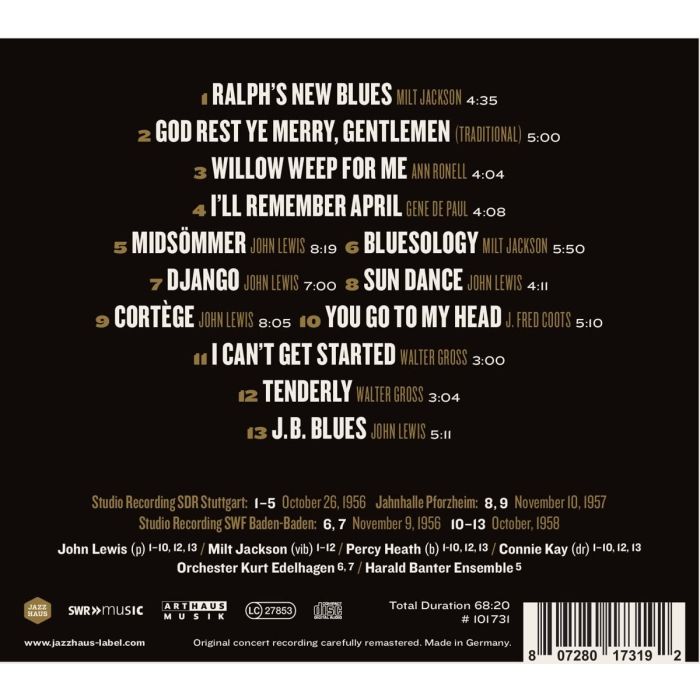 Modern Jazz Quartet - Studio Rec. Stuttgart & Baden-Baden 1956/1958 - slide-1