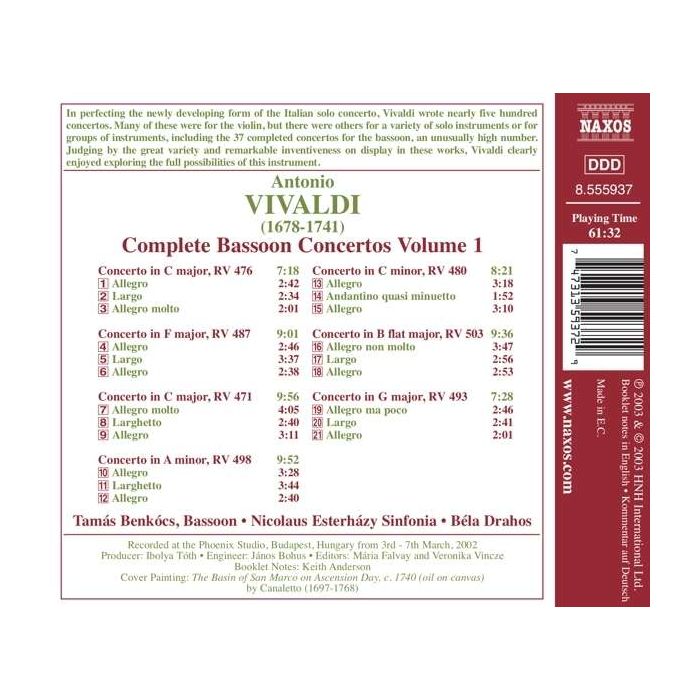 VIVALDI: Complete Bassoon Concertos Vol. - slide-1