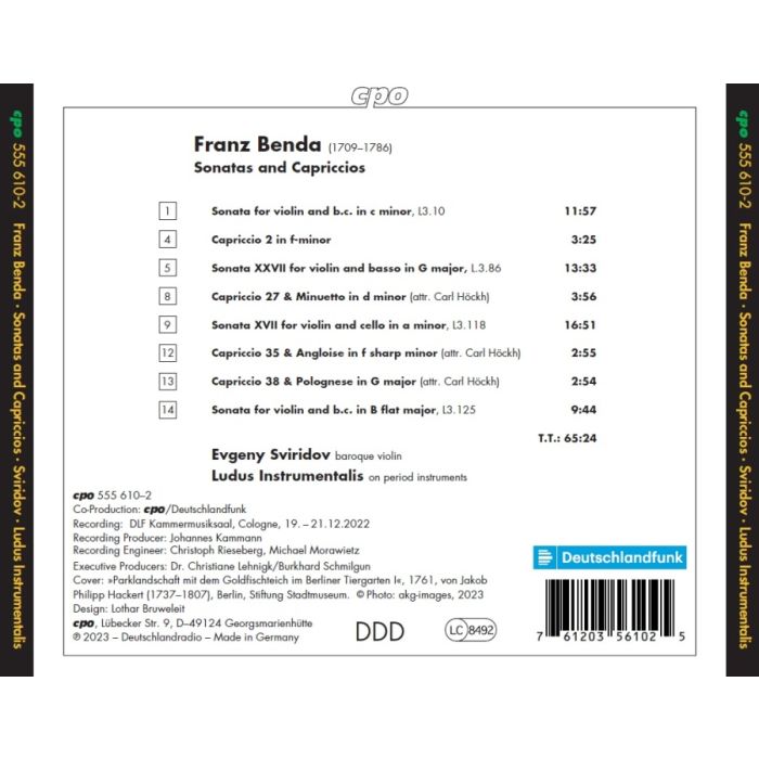 Benda: Sonatas & Capriccios - slide-1