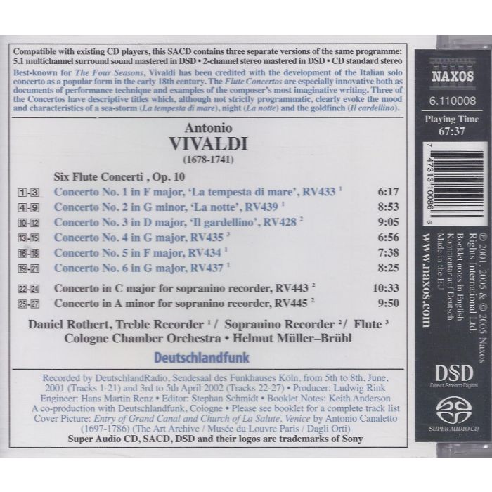 VIVALDI: Flute Concerti Op. 10
