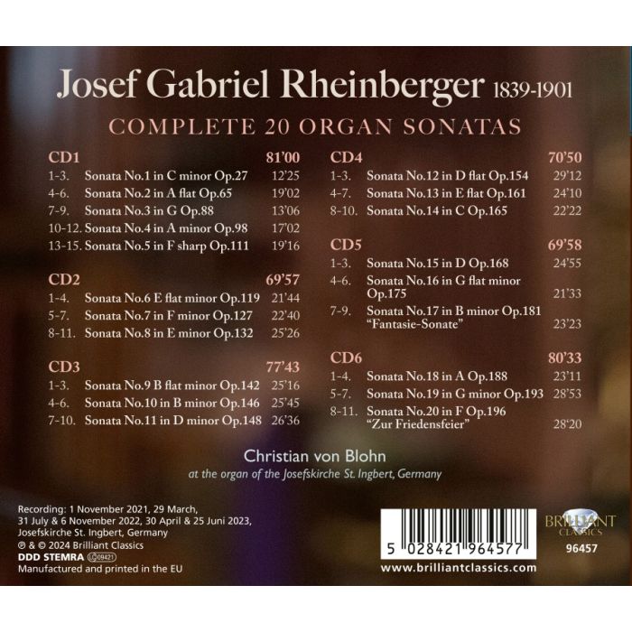 Rheinberger: Complete 20 Organ Sonatas - slide-1