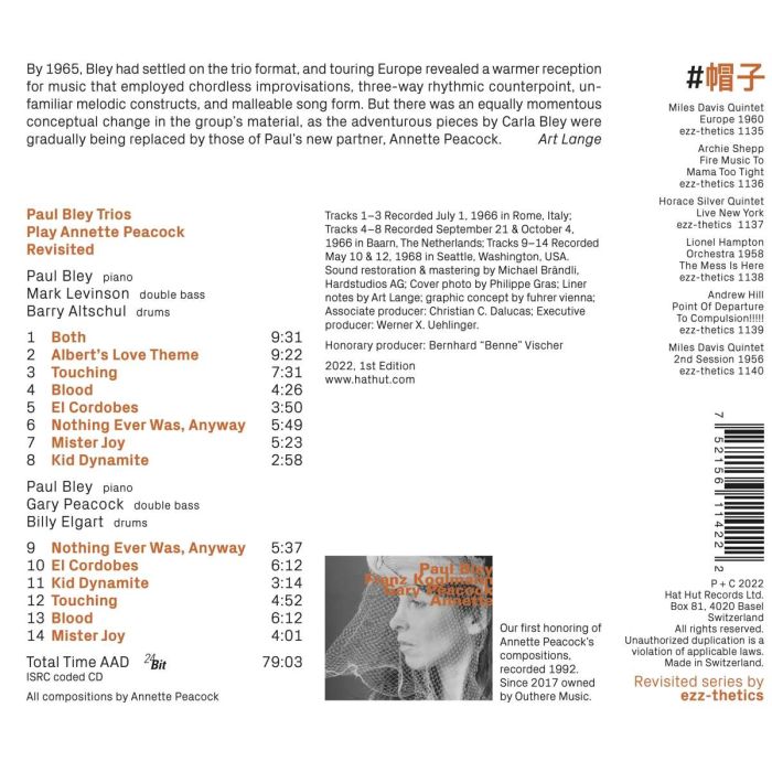 Paul Bley Trios – Play Annette Peacock Revisited - slide-1